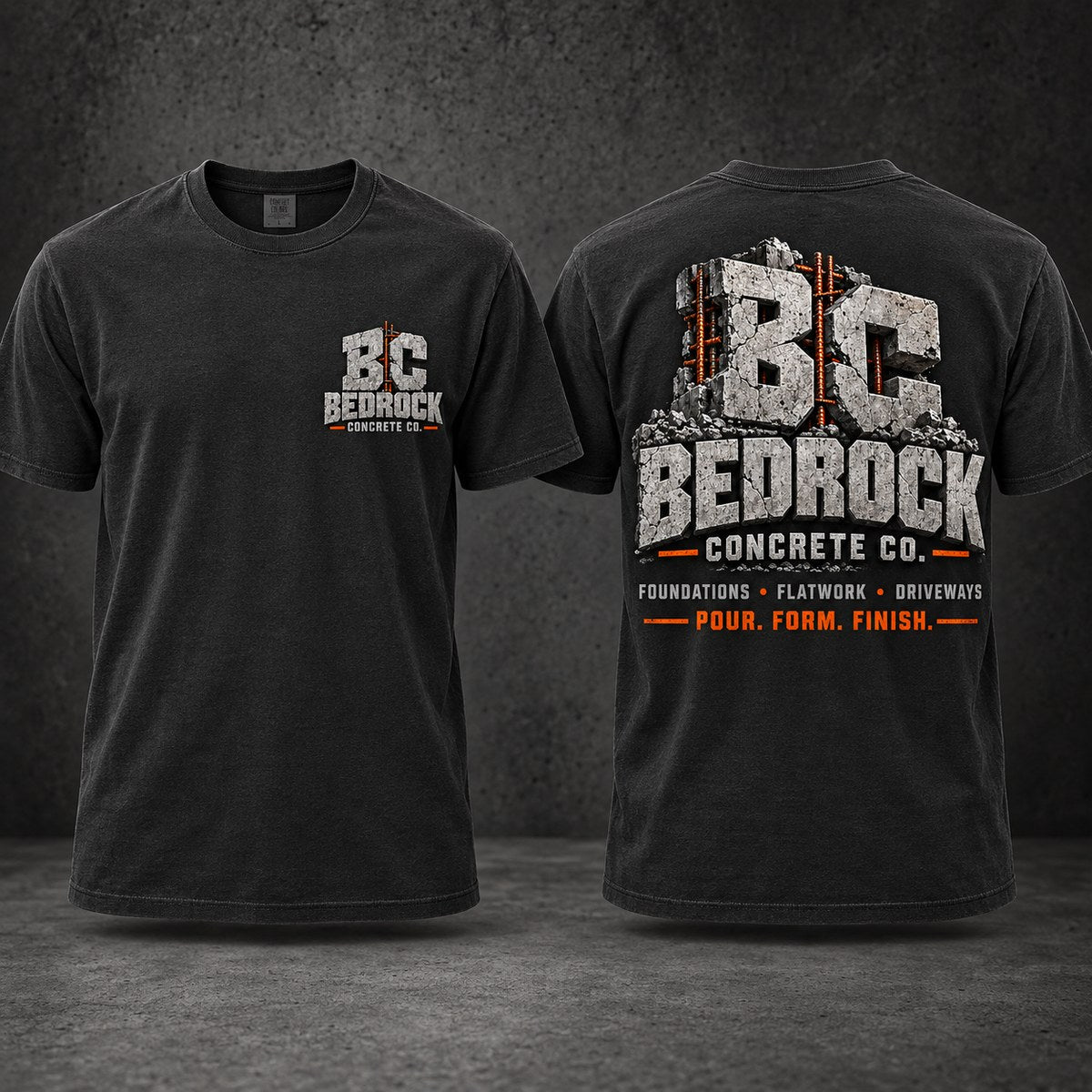 Bedrock Concrete Co. concept shirt by MiPro Custom Tees