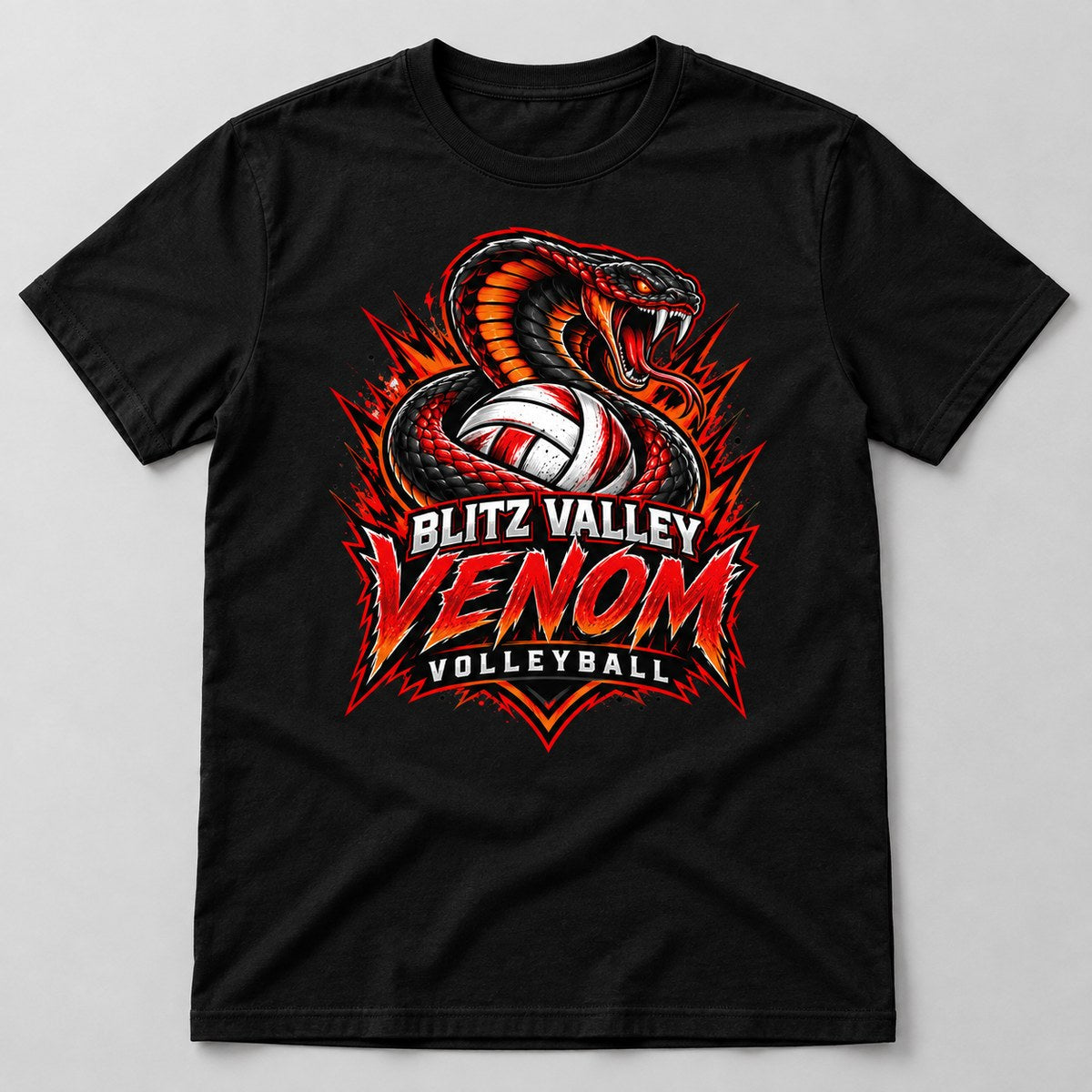 Blitz Valley Venom volleyball concept shirt by MiPro Custom Tees