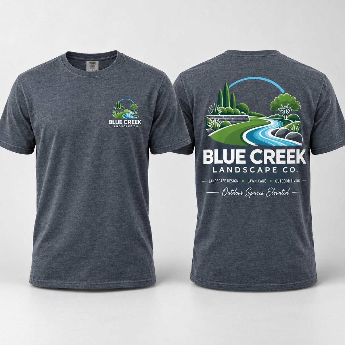 Blue Creek Landscape Co. concept shirt by MiPro Custom Tees