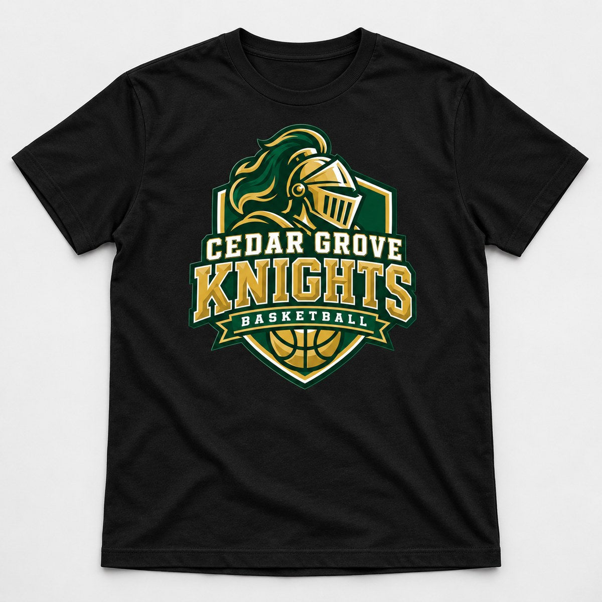 Cedar Grove Knights basketball concept shirt by MiPro Custom Tees