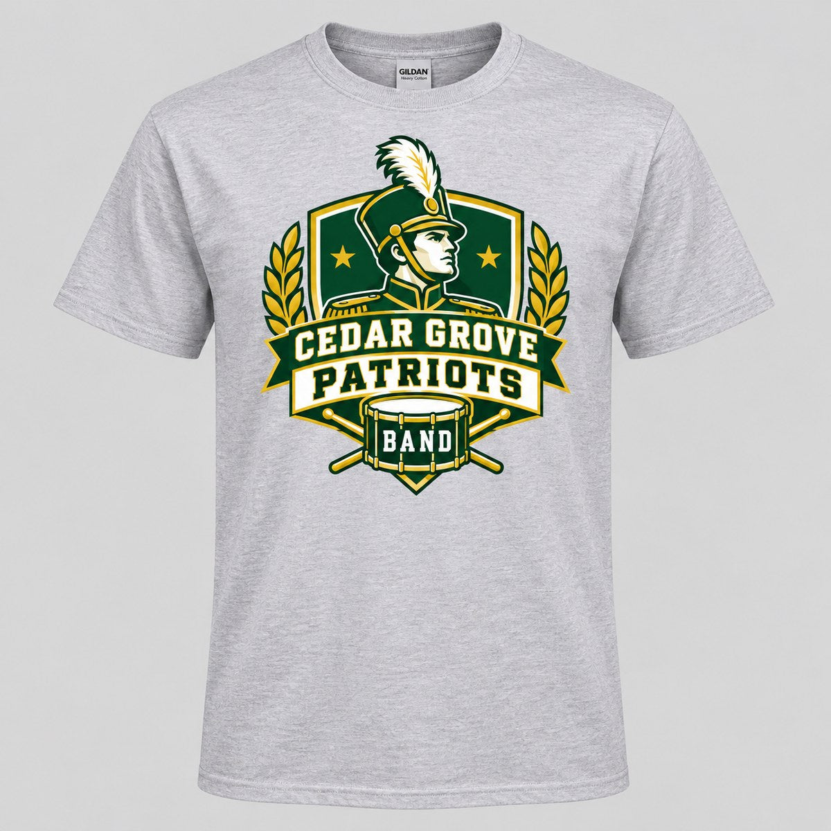 Cedar Grove Patriots band concept shirt by MiPro Custom Tees