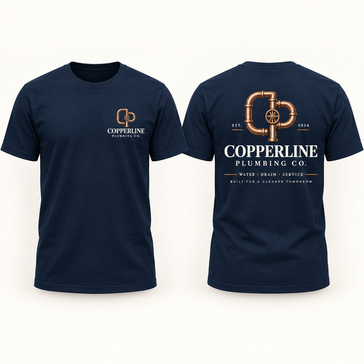 Copperline Plumbing Co. concept shirt by MiPro Custom Tees