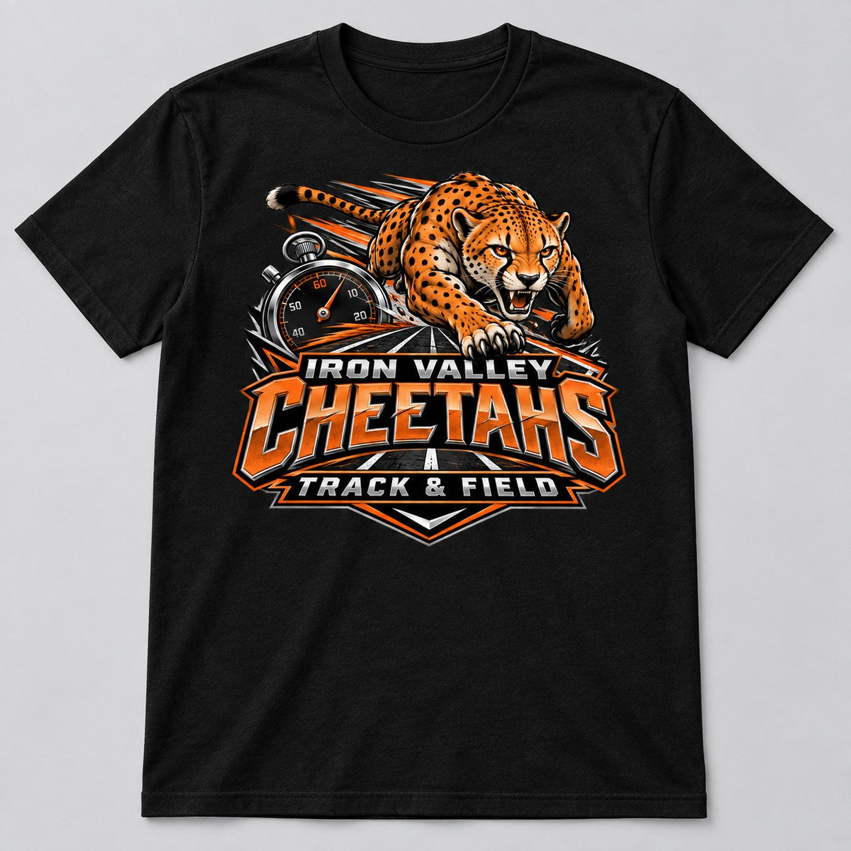 Iron Valley Cheetahs track concept shirt by MiPro Custom Tees