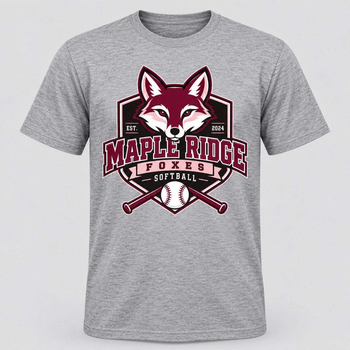 Maple Ridge Foxes softball concept shirt by MiPro Custom Tees