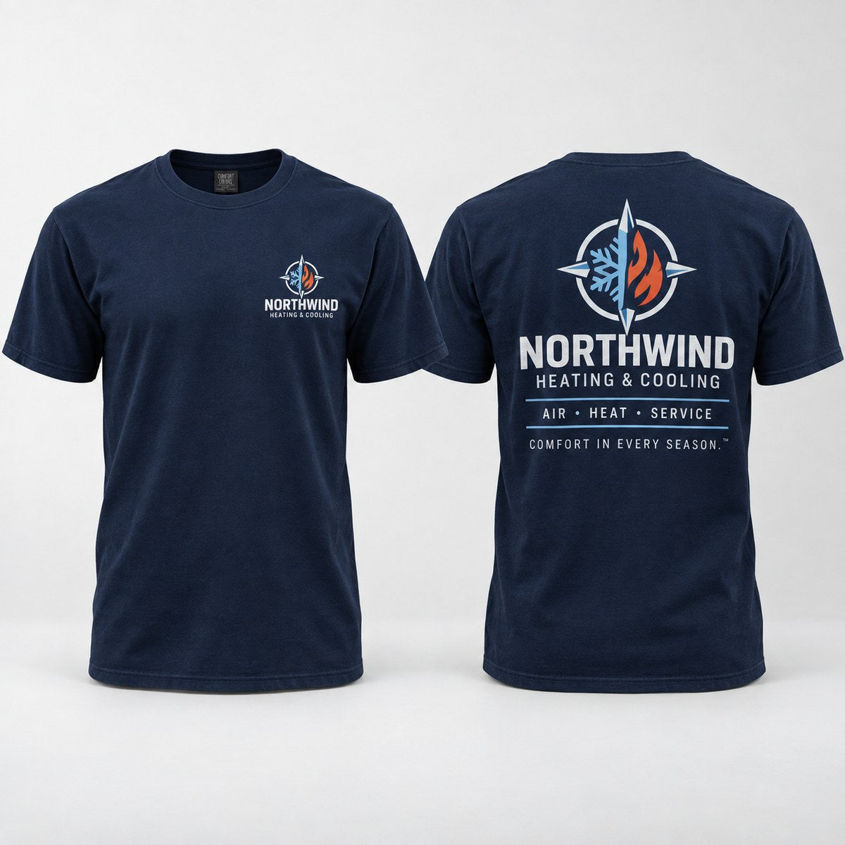 Northwind Heating & Cooling concept shirt by MiPro Custom Tees