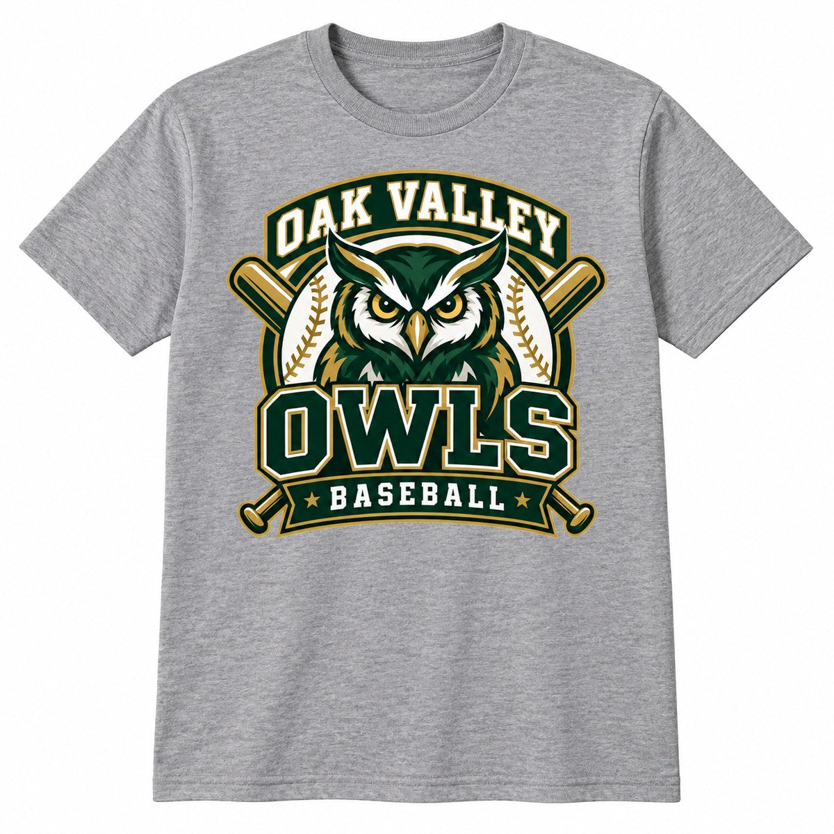 Oak Valley Owls baseball concept shirt by MiPro Custom Tees