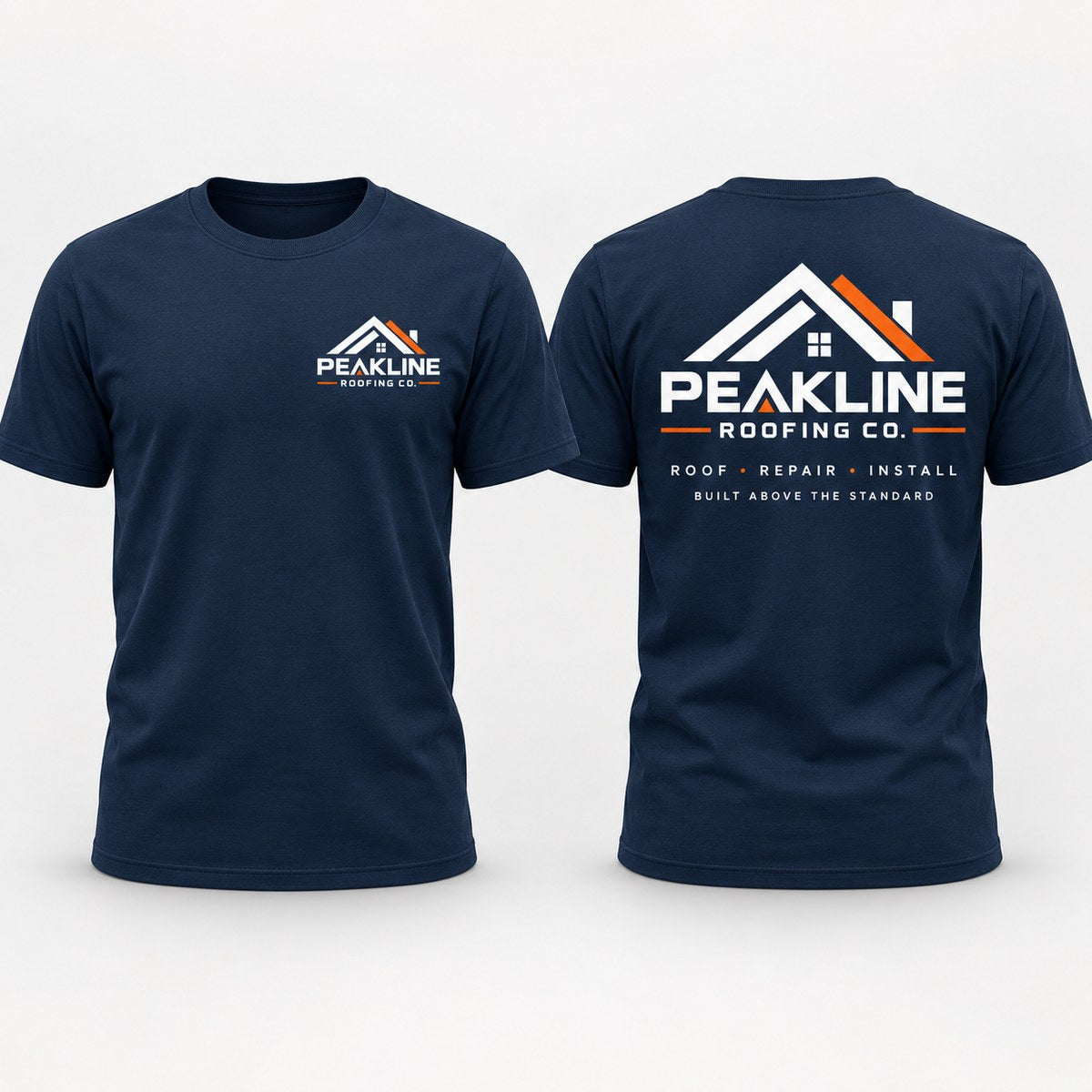 Peakline Roofing Co. concept shirt by MiPro Custom Tees