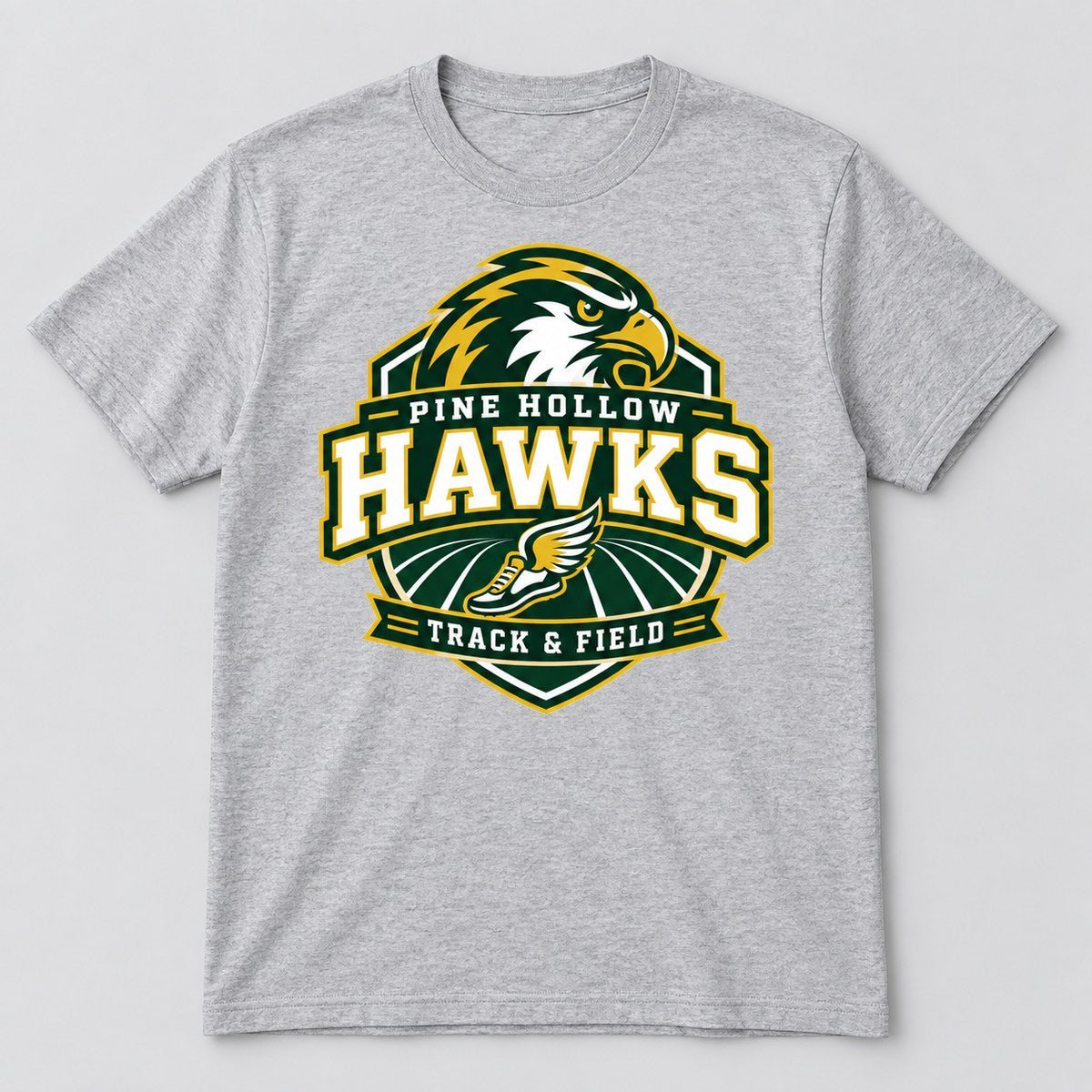 Pine Hollow Hawks track concept shirt by MiPro Custom Tees