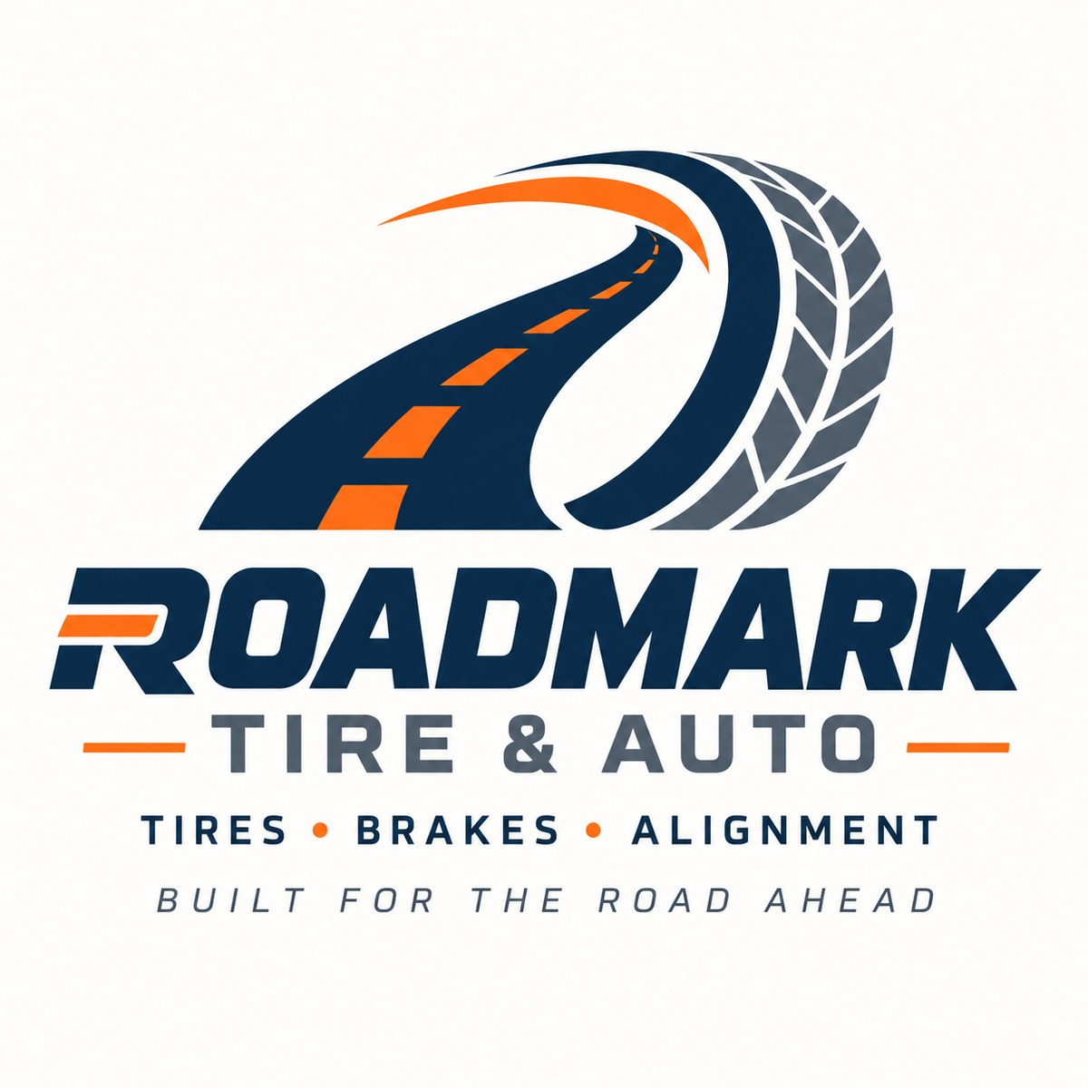 Roadmark Tire & Auto concept logo by MiPro Custom Tees