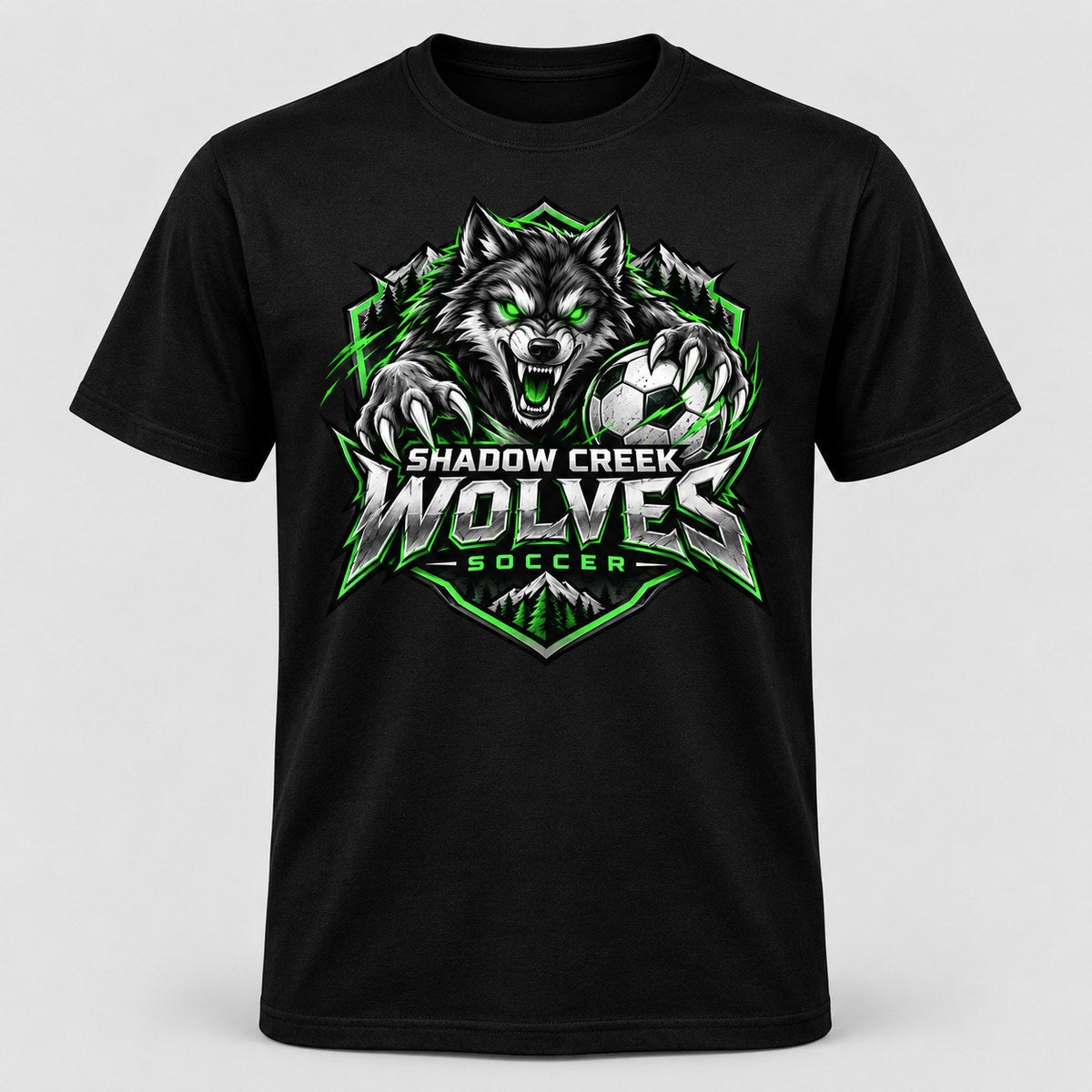 Shadow Creek Wolves soccer concept shirt by MiPro Custom Tees