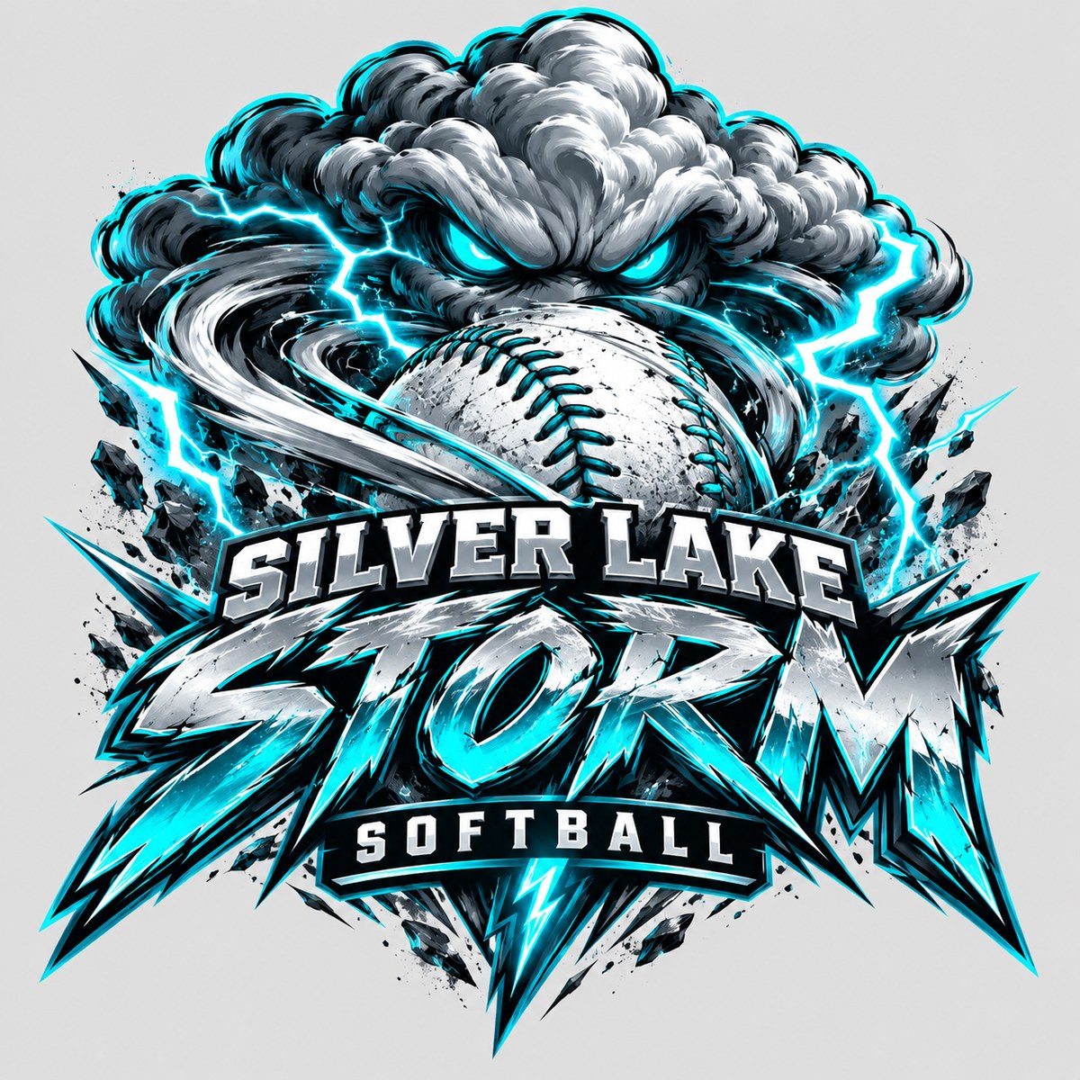 Silver Lake Storm softball concept logo by MiPro Custom Tees