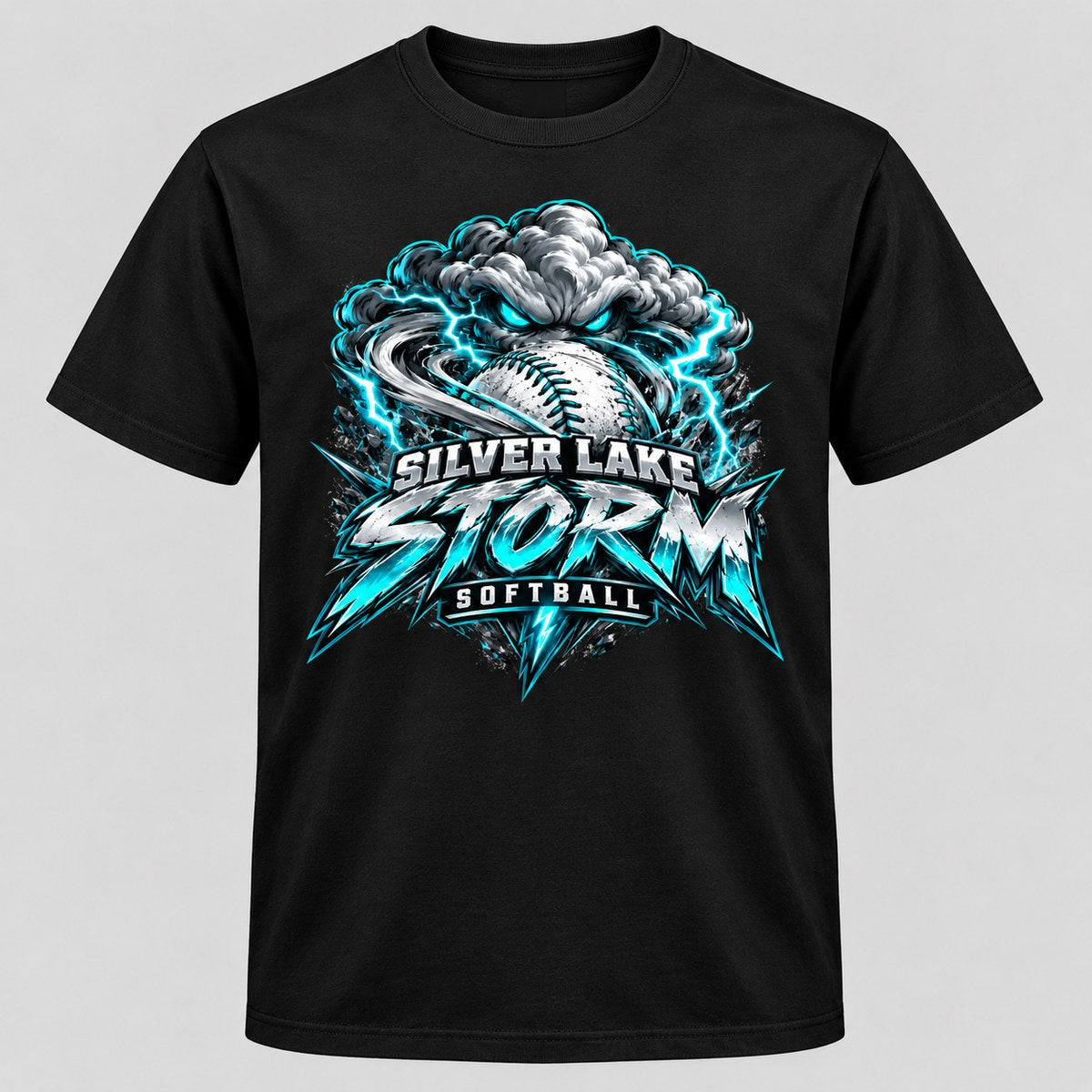 Silver Lake Storm softball concept shirt by MiPro Custom Tees