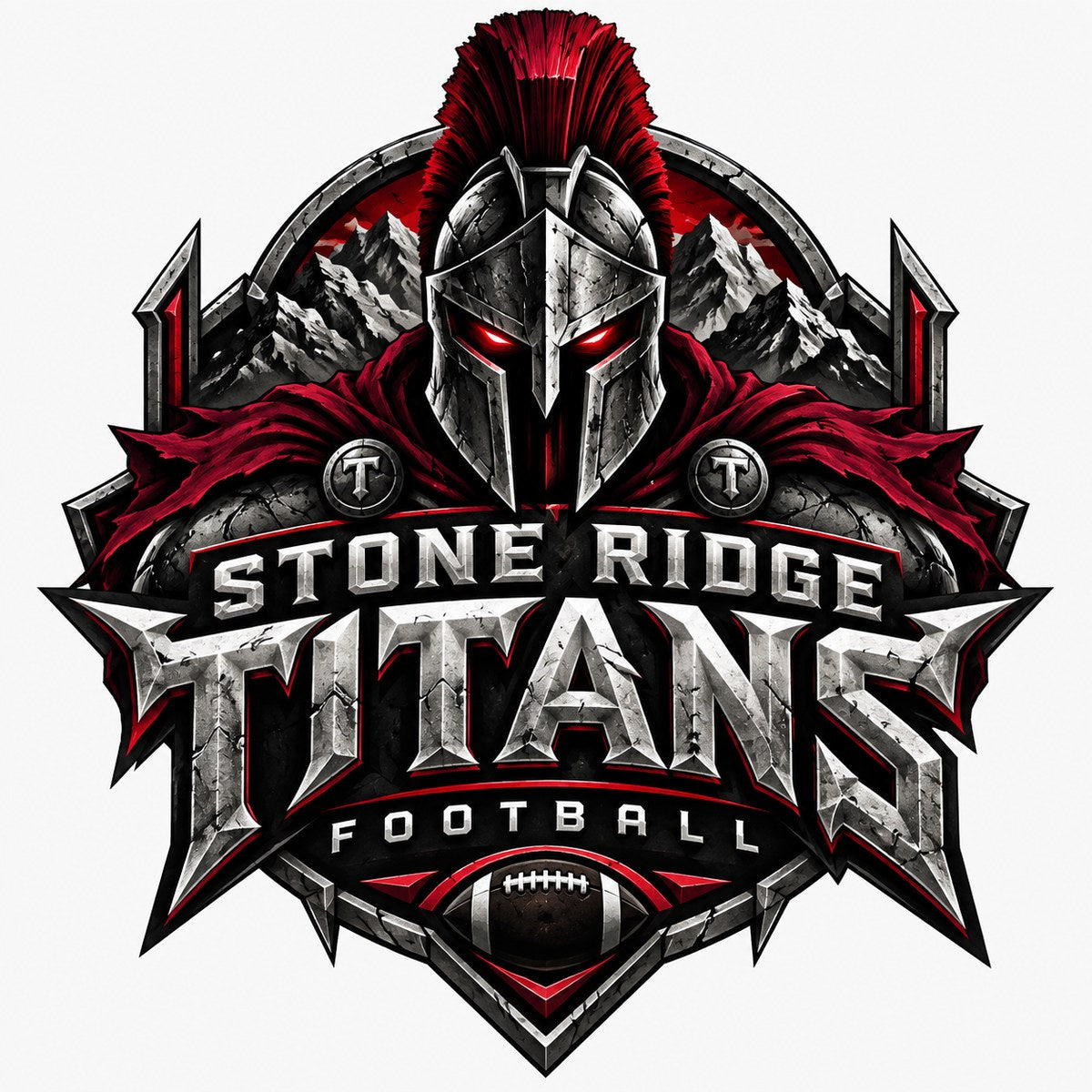 Stone Ridge Titans football concept logo by MiPro Custom Tees