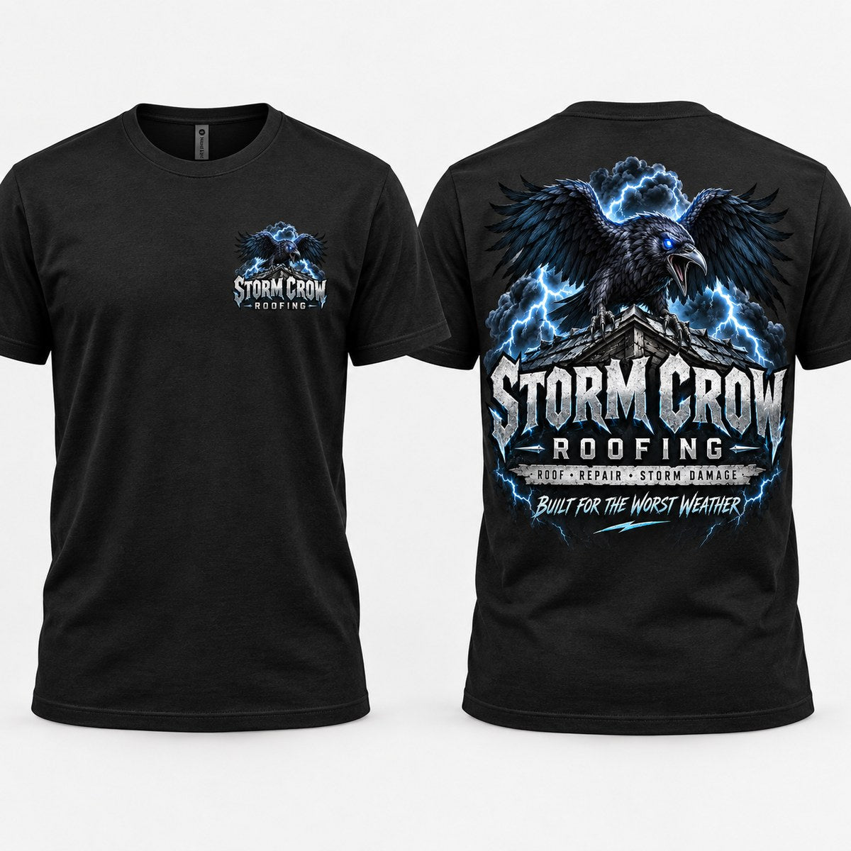 Storm Crow Roofing concept shirt by MiPro Custom Tees