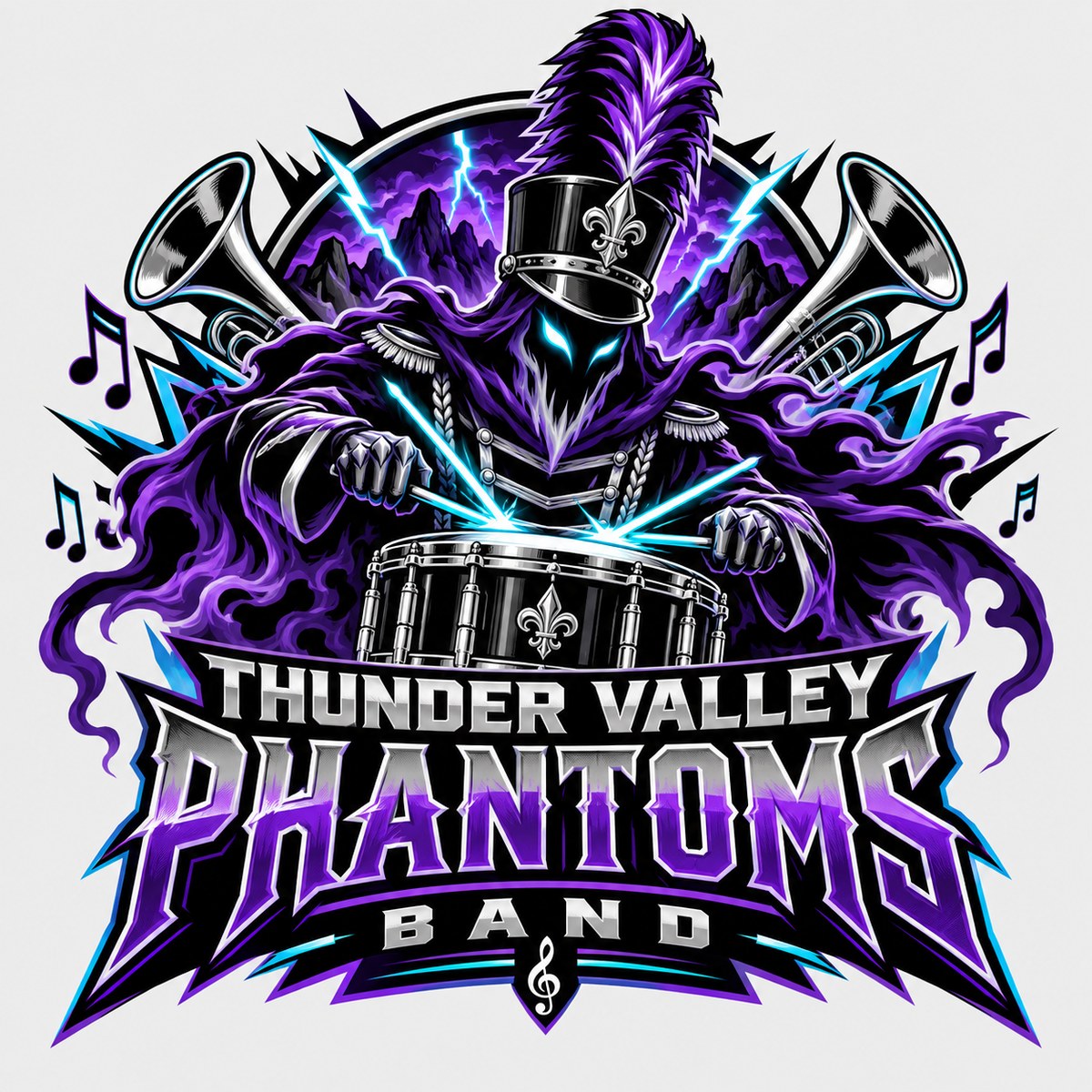 Thunder Valley Phantoms band concept logo by MiPro Custom Tees
