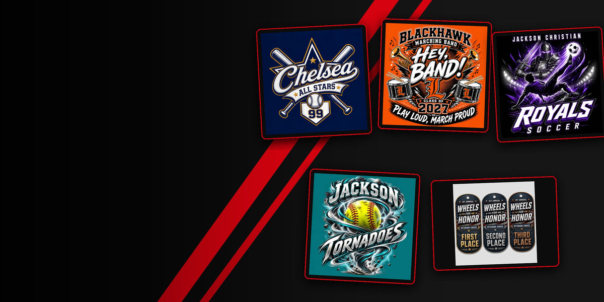 Spirit wear designs for MiPro online fundraising stores
